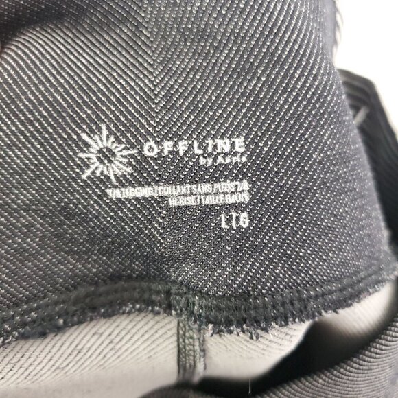 Aerie Pants Womens Offline Leggings Thick Stretchy 7/8 Length Gray Colorblock - Picture 7 of 10